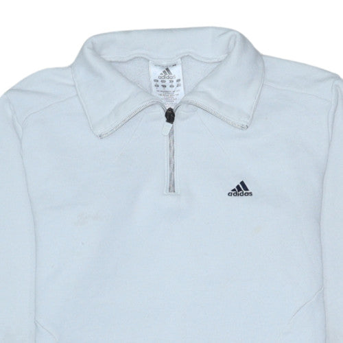 Womens UK Size 12 adidas White Pullover Sweatshirt