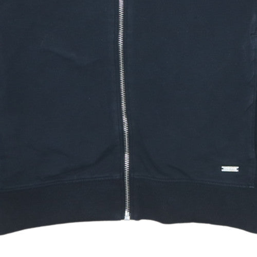 Mens UK Size M HUGO BOSS Black Full Zip Sweatshirt