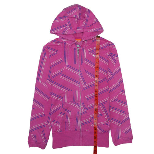 Womens UK Size 16/18 Nike Pink Full Zip Hoodie