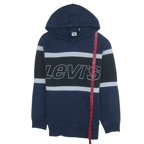Mens UK Size M Levi's Blue Pullover Hoodie