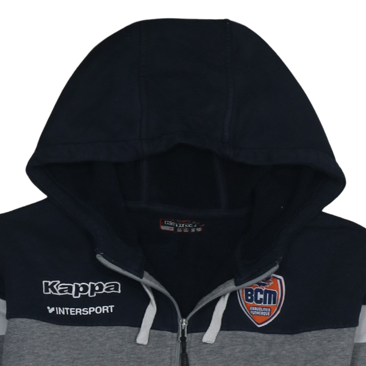 Mens UK Size XL Kappa Grey Full Zip Hoodie