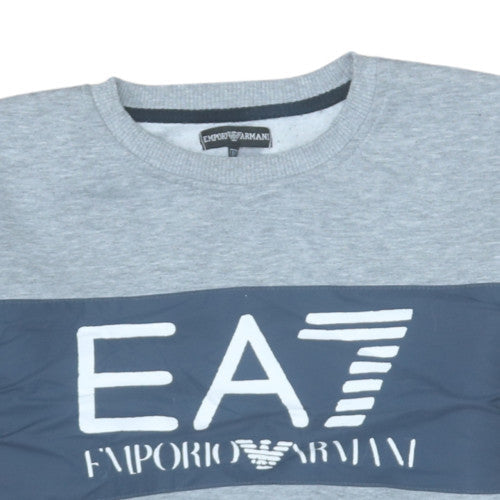 Mens UK Size M Emporio Armani Grey Pullover Sweatshirt