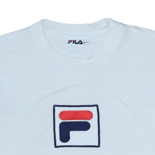 Mens UK Size S FILA White Pullover Sweatshirt