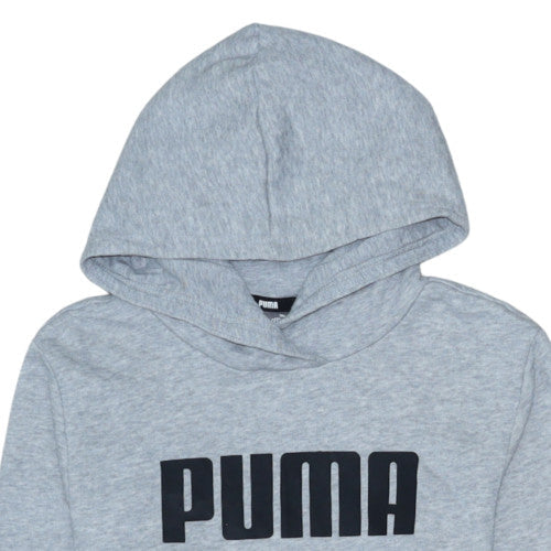 Teens UK Size 164 PUMA Grey Pullover Hoodie