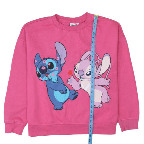 Womens UK Size 14/16 Disney Pink Pullover Sweatshirt