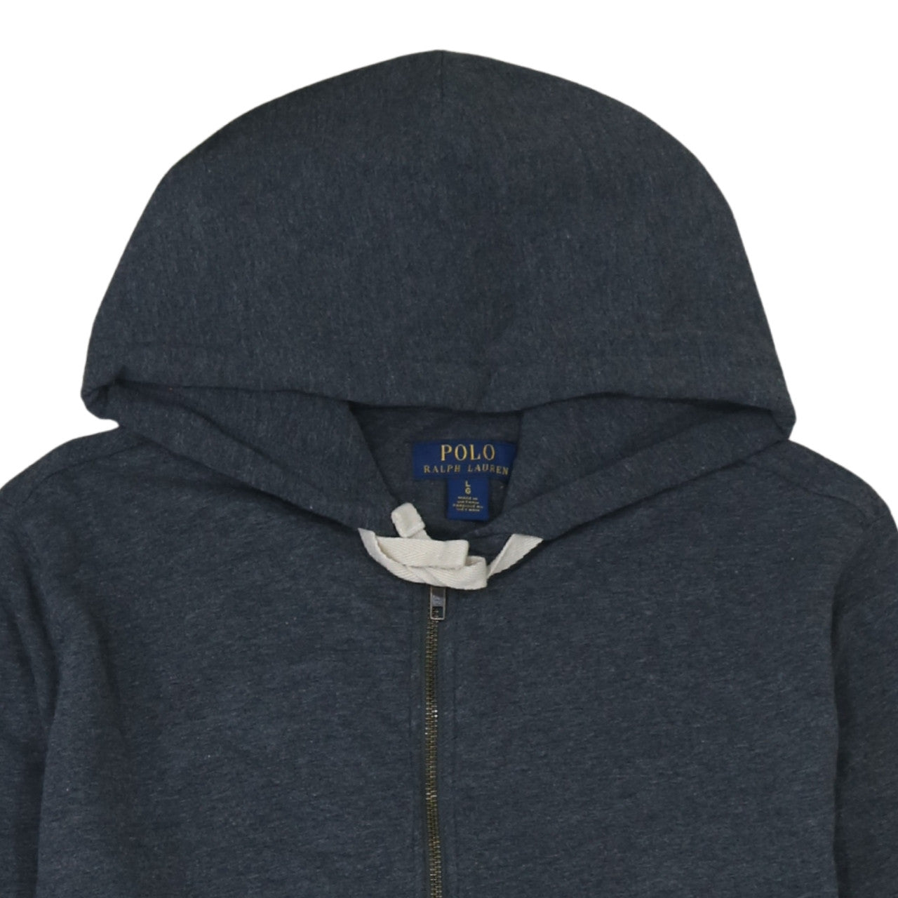 Mens UK Size L Polo Ralph Lauren Blue Full Zip Hoodie