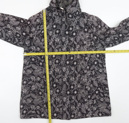 Womens UK Size 14 TIGI Black Rain Coat