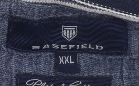 Mens UK Size 2XL Basefield Blue Pullover Jumper