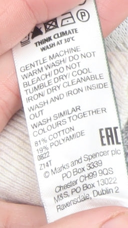 Mens UK Size L Marks and Spencer Grey 1/2 Zip Jumper