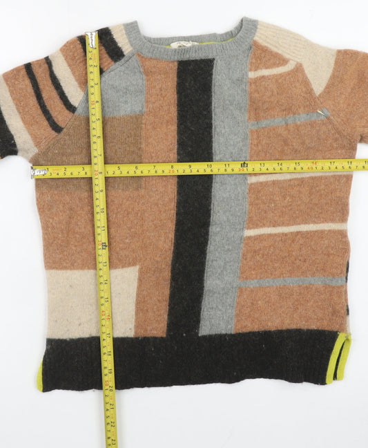 White Stuff Women's Multicoloured Wool Knit Jumper UK 10