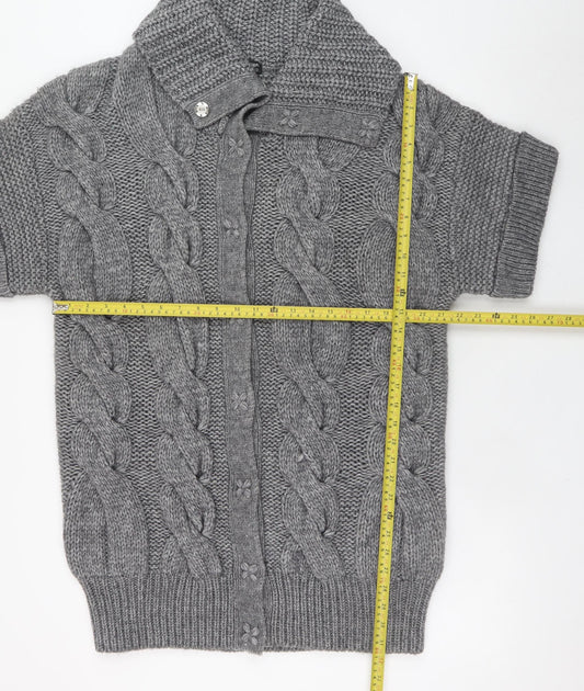 Womens UK Size 16-18 Marks and Spencer Grey Cardigan Jumper