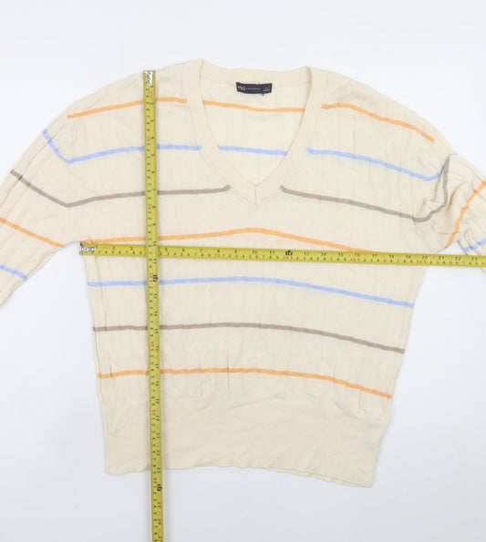 Womens UK Size L Marks and Spencer Beige Pullover Jumper