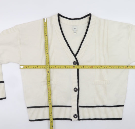 Womens UK Size L River Island Ivory Cardigan Jumper