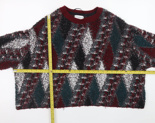 Womens UK Size 8 Pull&Bear Multicoloured Pullover Jumper