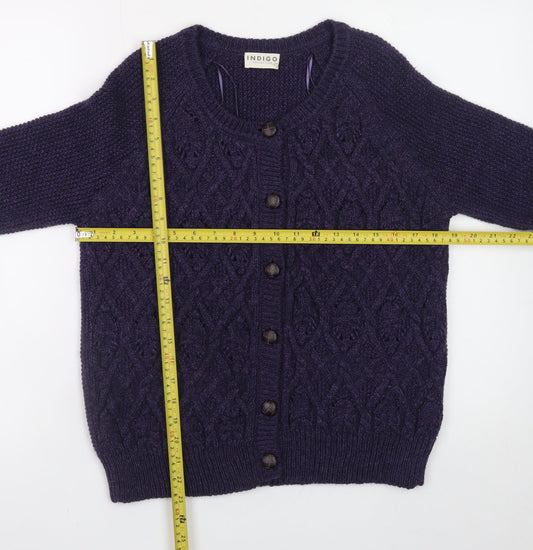 Womens UK Size 12 Marks and Spencer Purple Cardigan Jumper