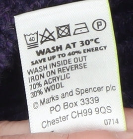 Womens UK Size 12 Marks and Spencer Purple Cardigan Jumper