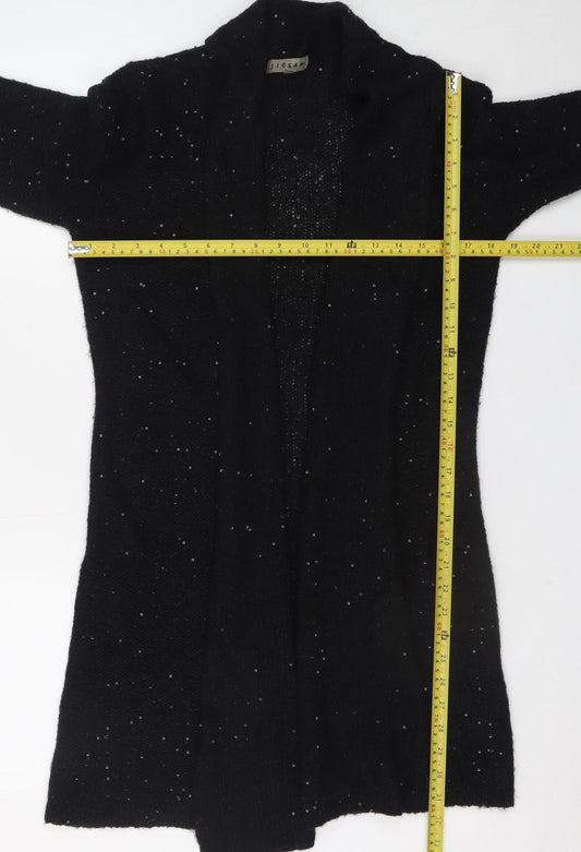 Jigsaw Women's Black Sequin Knit Long Sleeve Cardigan Size S