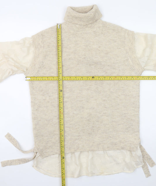 Womens UK Size M NEXT Beige Pullover Jumper