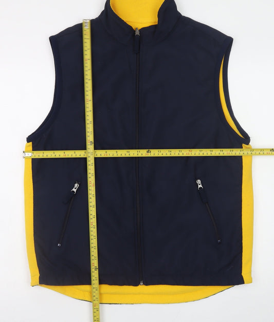 GAP Men's Blue Polyester Fleece Lined Bodywarmer Gilet Size M