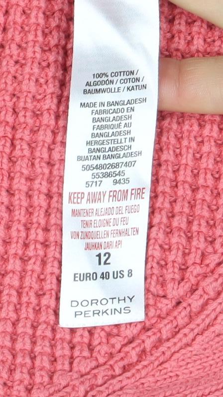 Womens UK Size 12 Dorothy Perkins Pink Pullover Jumper