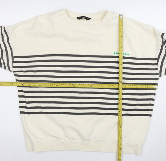 Womens UK Size 14 F&F Ivory Pullover Sweatshirt
