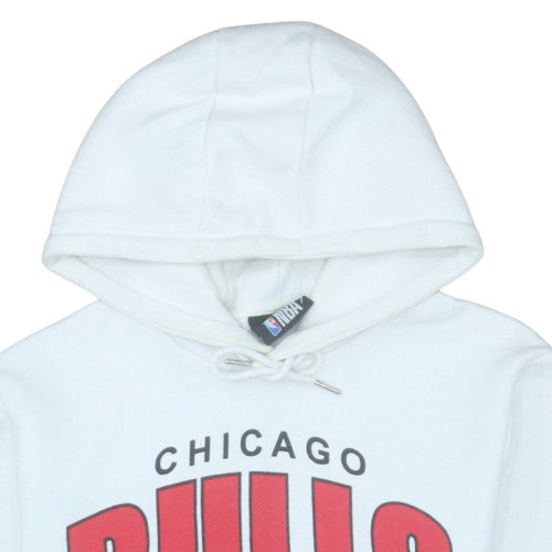 Mens UK Size M NBA White Pullover Hoodie