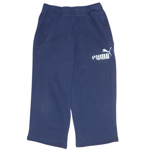 Womens UK Size M PUMA Regular Fit Sweatpants Blue Trousers