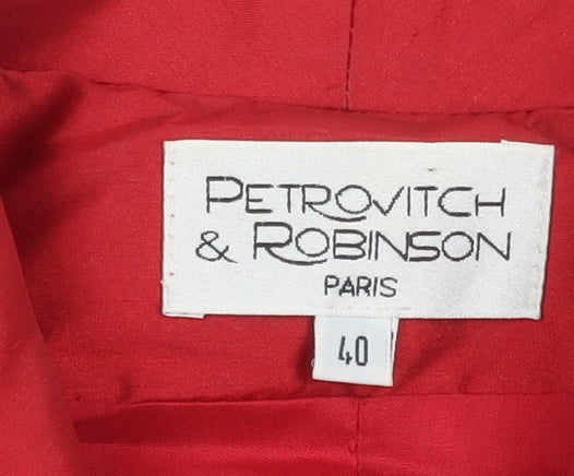 Womens UK Size 12 Petrovitch & Robinson Regular Red Suit Set