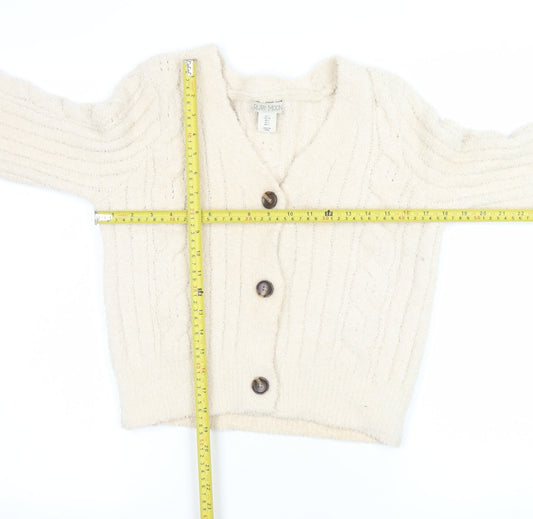 Womens UK Size S RUBY MOON Ivory Cardigan Jumper