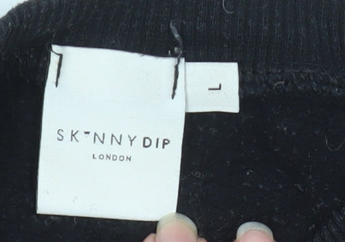 Womens UK Size L Skinnydip London Black Pullover Sweatshirt