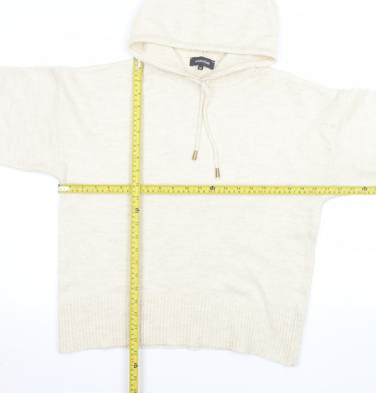 Womens UK Size 14 Sosandar Beige Pullover Hoodie