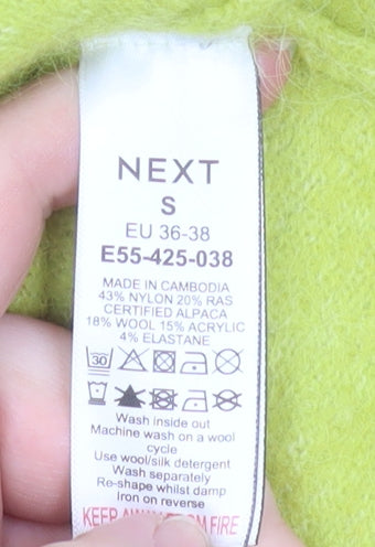 Womens UK Size S NEXT Yellow Basic T-Shirt