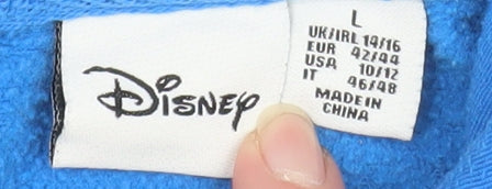 Womens UK Size L Disney Blue Pullover Hoodie