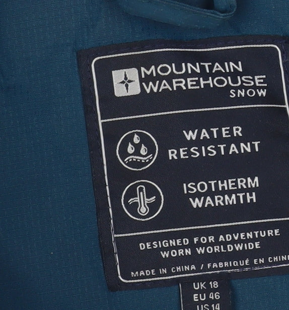 Womens UK Size 18 Mountain Warehouse Blue Ski Jacket