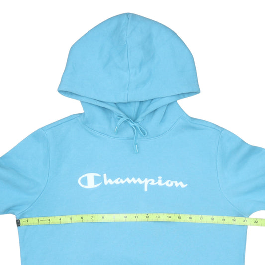 Womens UK Size L Champion Blue Pullover Hoodie