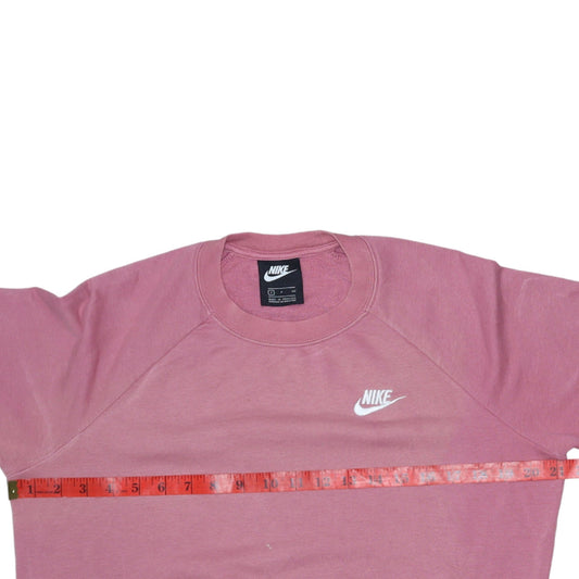 Womens UK Size S Nike Pink Pullover Sweatshirt