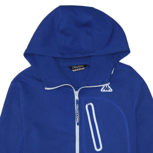 Additional view of Kappa boys’ blue full zip hoodie italia logo, size L, fleece sportswear