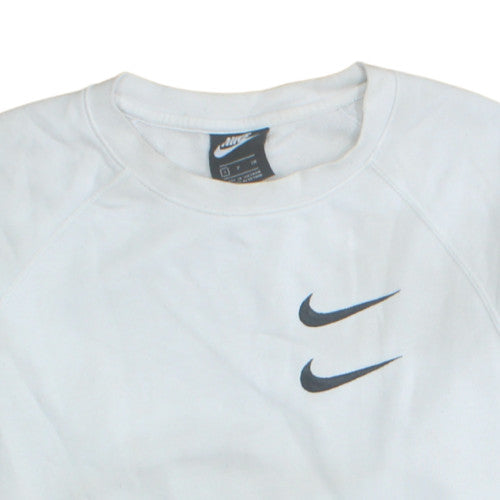 Womens UK Size S Nike White Pullover Sweatshirt