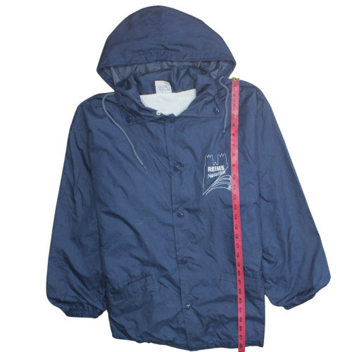 Mens UK Size M Cotton Tee Blue Windbreaker Coat