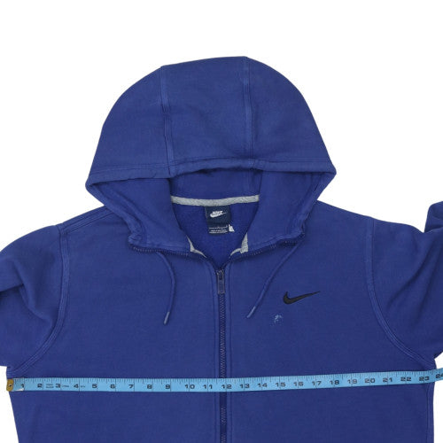 Womens UK Size L Nike Blue Full Zip Hoodie