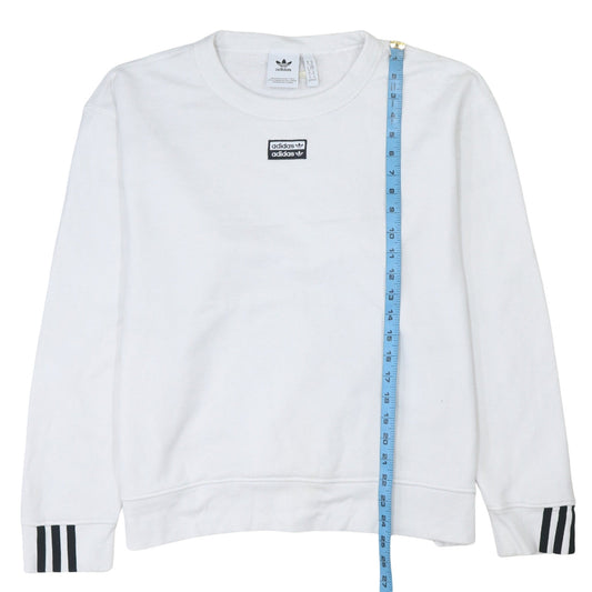 Mens UK Size M adidas White Pullover Sweatshirt