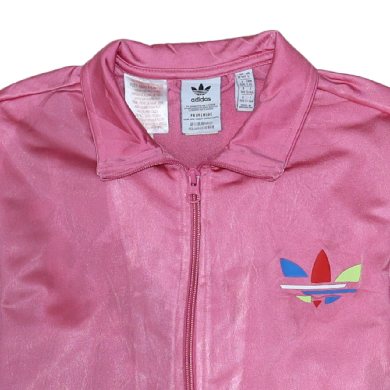 Womens UK Size L adidas Pink Full Zip Sweatshirt
