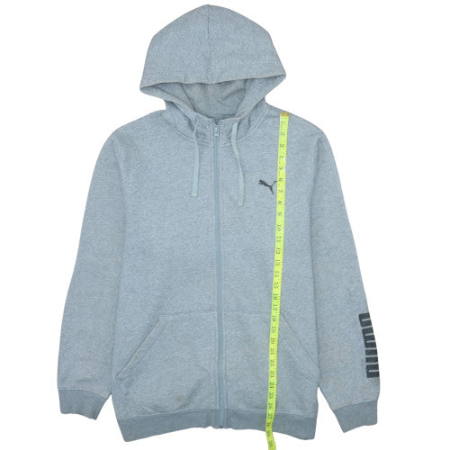 Mens UK Size XL PUMA Grey Full Zip Hoodie