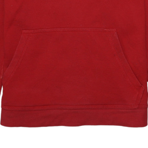 Additional view of Nike boys’ red xl pullover hoodie with logo print - casual fleece sweatshirt