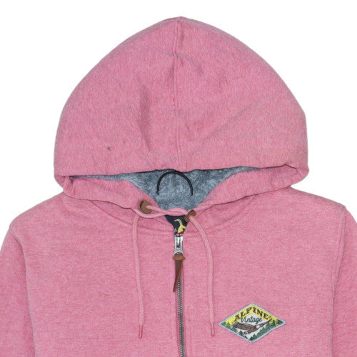 Womens UK Size M Alpine Club Switzerland Pink Full Zip Hoodie