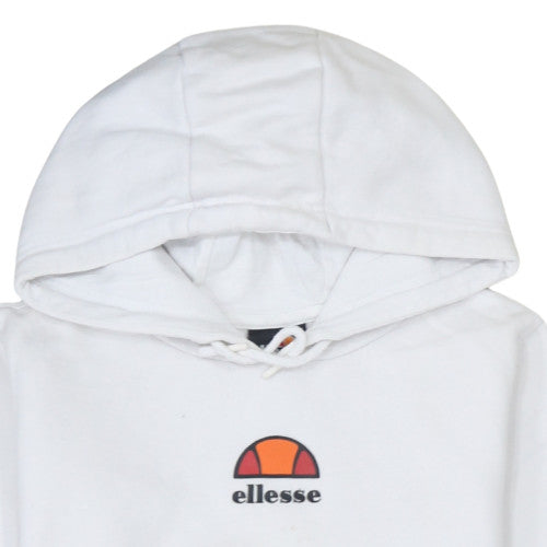 Girls UK Size 13-14 Years ellesse White Pullover Hoodie