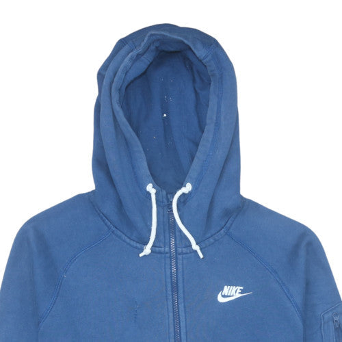 Mens UK Size M Nike Blue Full Zip Hoodie