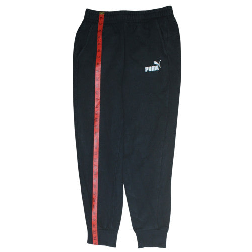 Mens UK Size S PUMA Regular Fit Jogger Black Trousers
