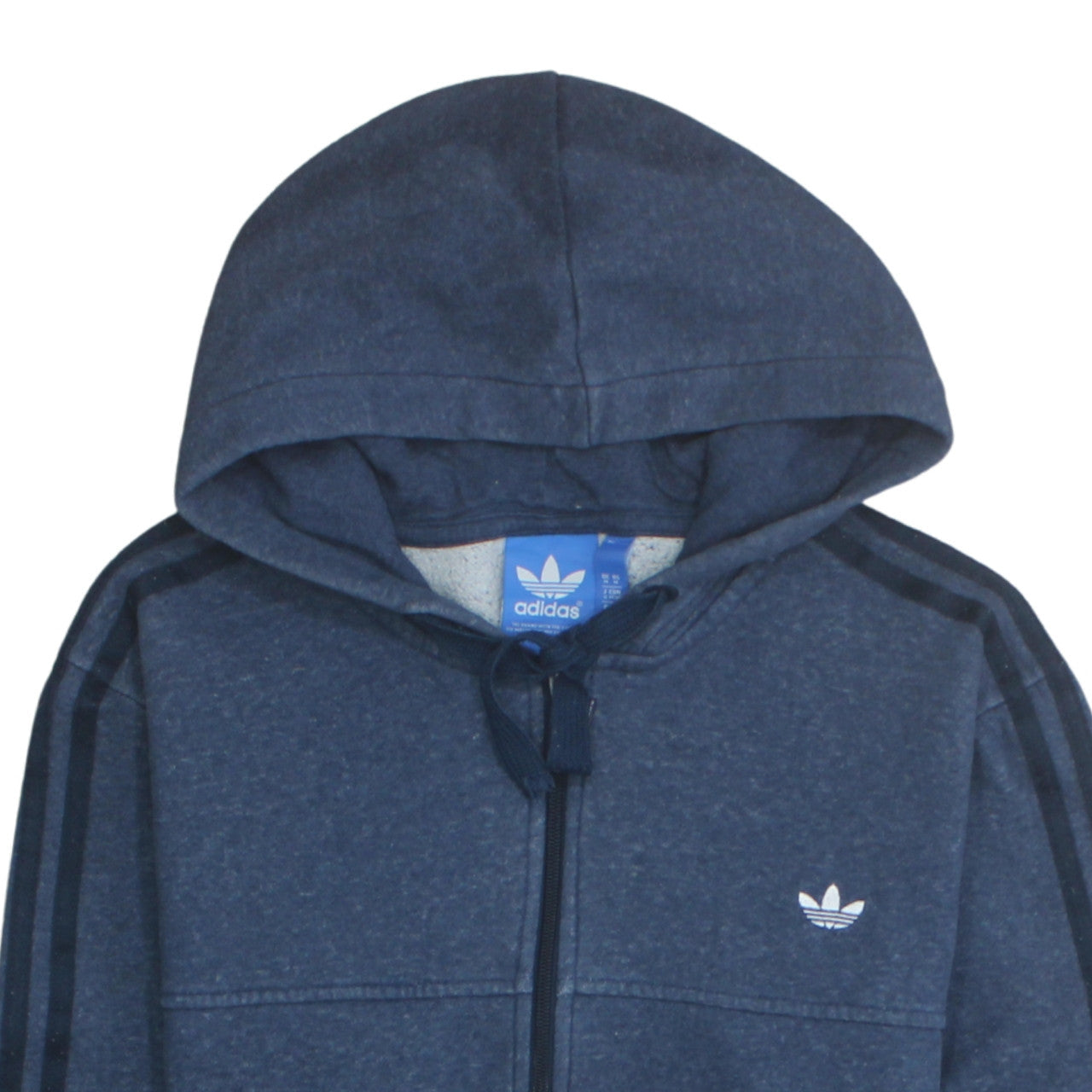 Mens UK Size M adidas Blue Full Zip Hoodie