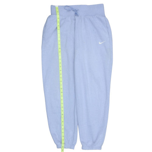 Nike Women Blue Jogger Sweatpants S Fleece Regular Fit